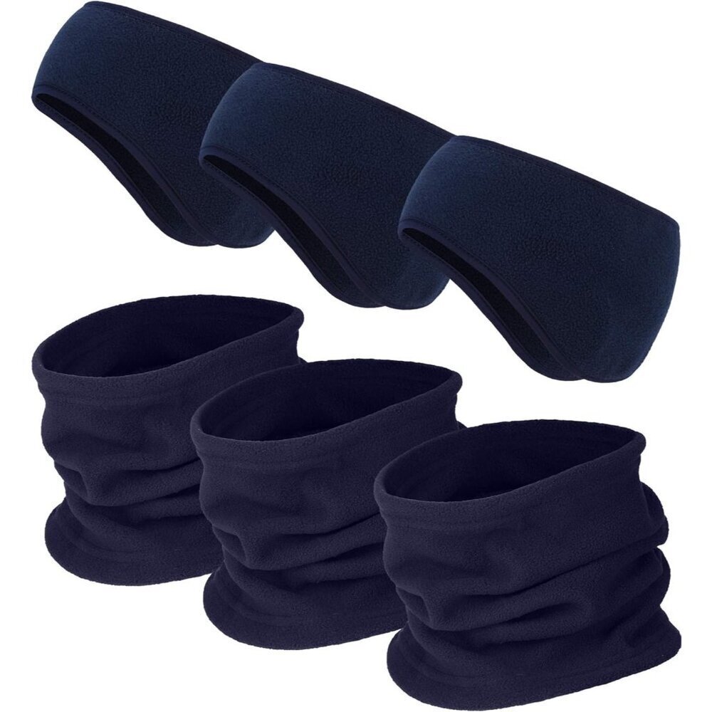 Fleece Ear Warmers Headbands Neck Gaiters Womens Winter Outdoor Sports